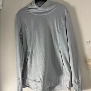 Athleta Light Gray Pullover Hoodie
